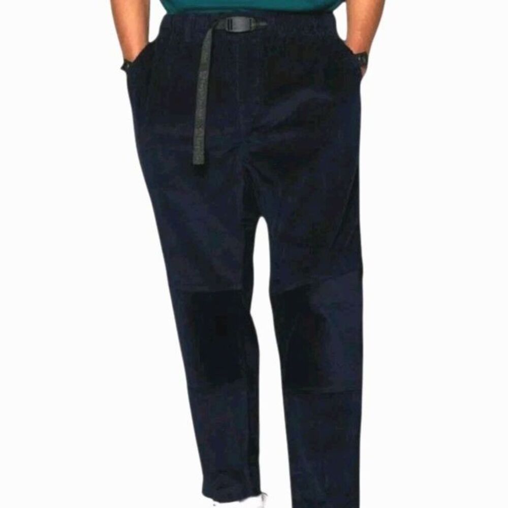 Sergio Tacchini Coste Belted Corduroy Pants Maritime Blue Men's XL Techwear